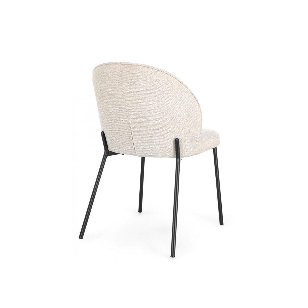 Sedia Wendy Nero/Beige | Bizzotto