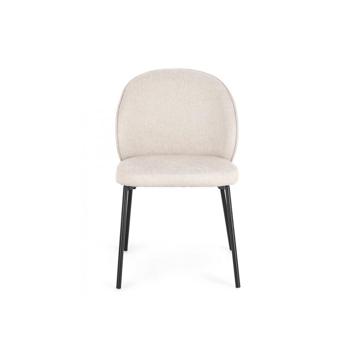 Sedia Wendy Nero/Beige | Bizzotto