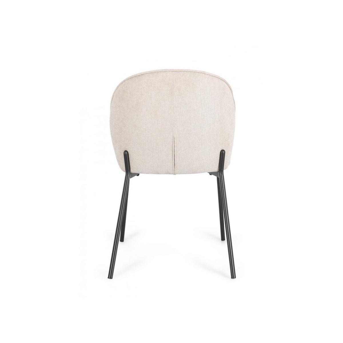 Sedia Wendy Nero/Beige | Bizzotto