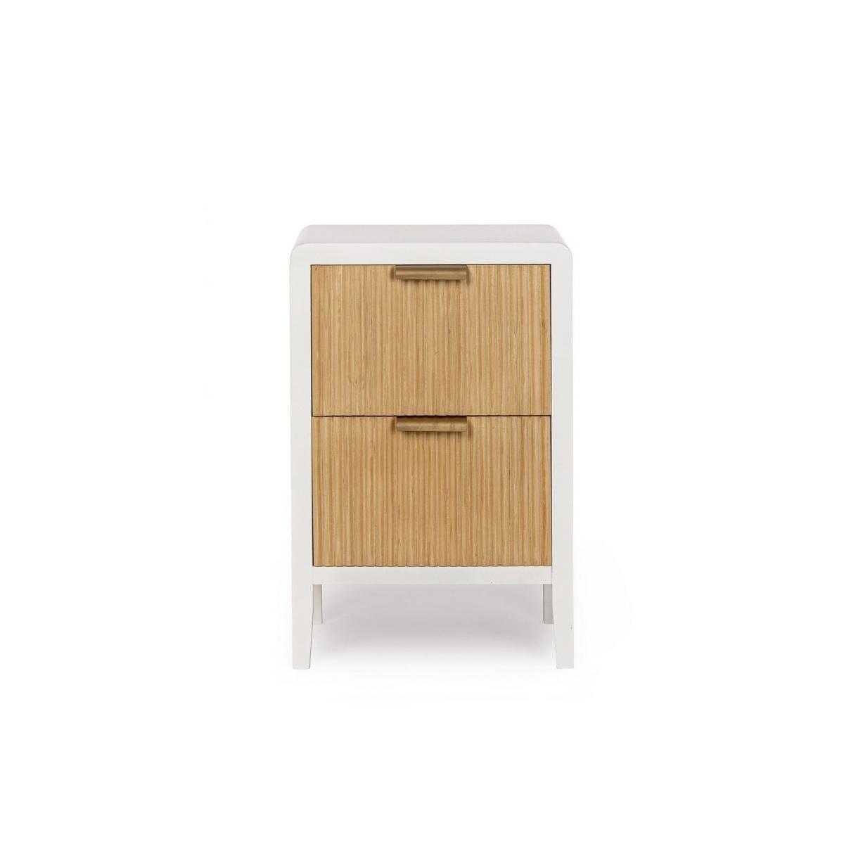 Cassettiera 2 Cassetti Charley Bianco-Naturale | Bizzotto