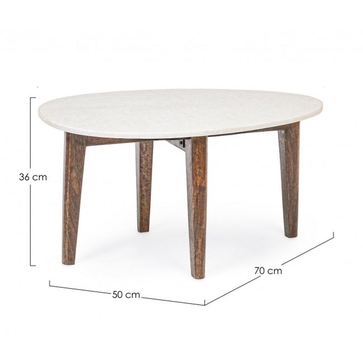 Tavolino Sylvester Ovale cm.70x50 | Bizzotto