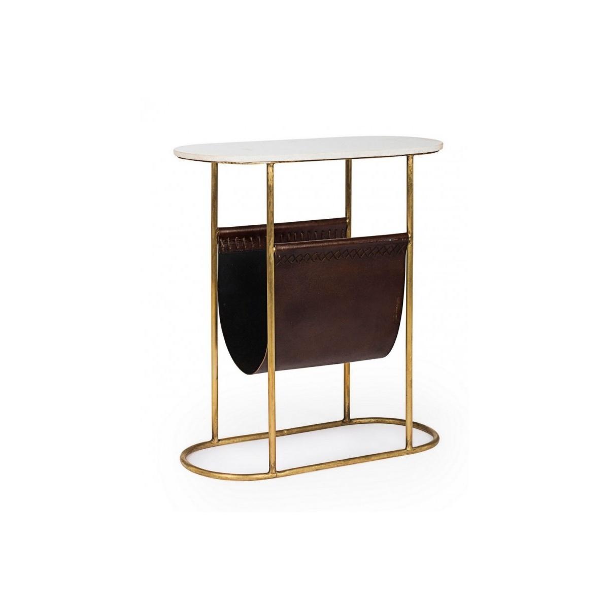 Tavolino con Porta Riviste Marmol | Bizzotto