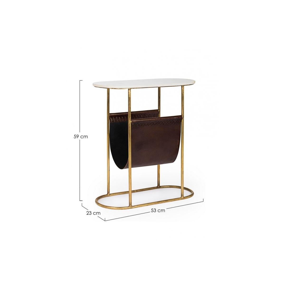 Tavolino con Porta Riviste Marmol | Bizzotto