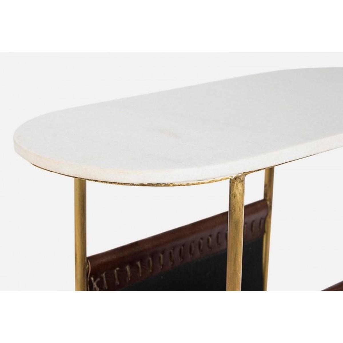 Tavolino con Porta Riviste Marmol | Bizzotto