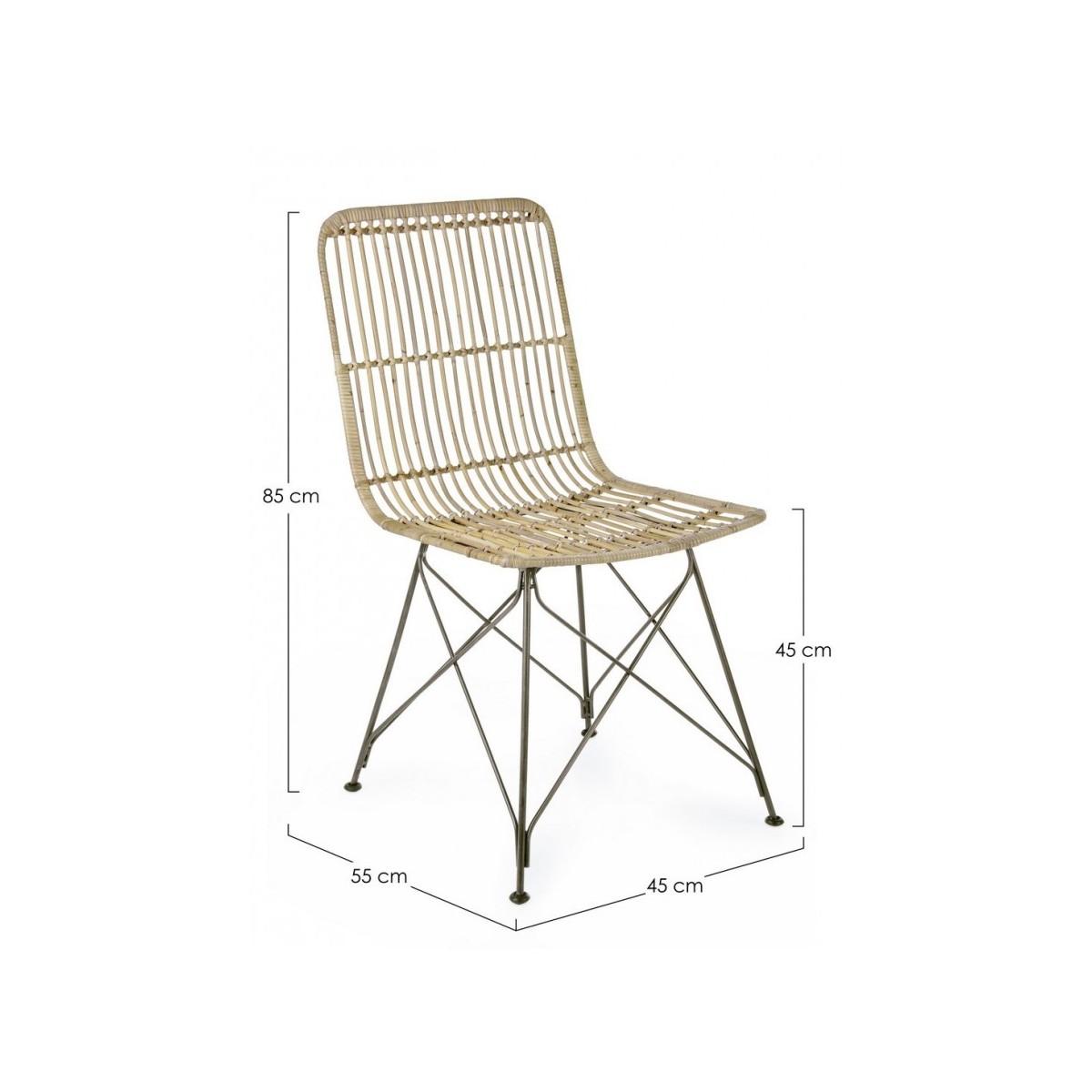 Sedia Lucila Kubu Natural | Bizzotto