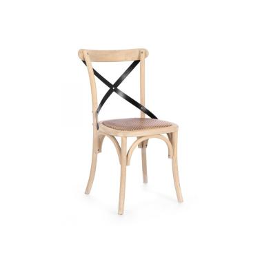 Sedia Cross Metal W.Wash | Bizzotto