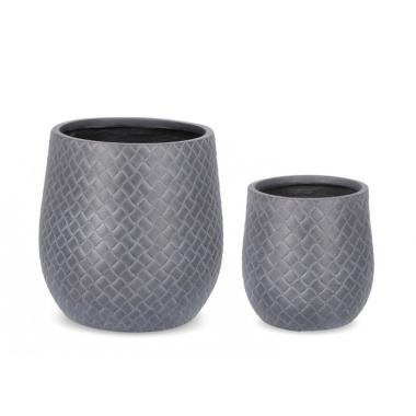 Portavaso Set pz.2 Rhombus Bomb Basso Antracite | Bizzotto