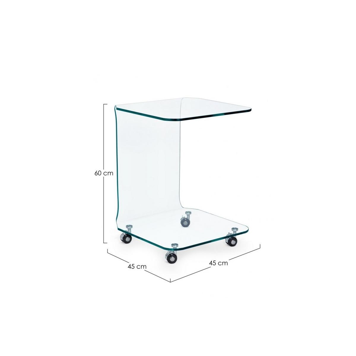 Tavolino con Ruote Iride Quadro Vt | Bizzotto