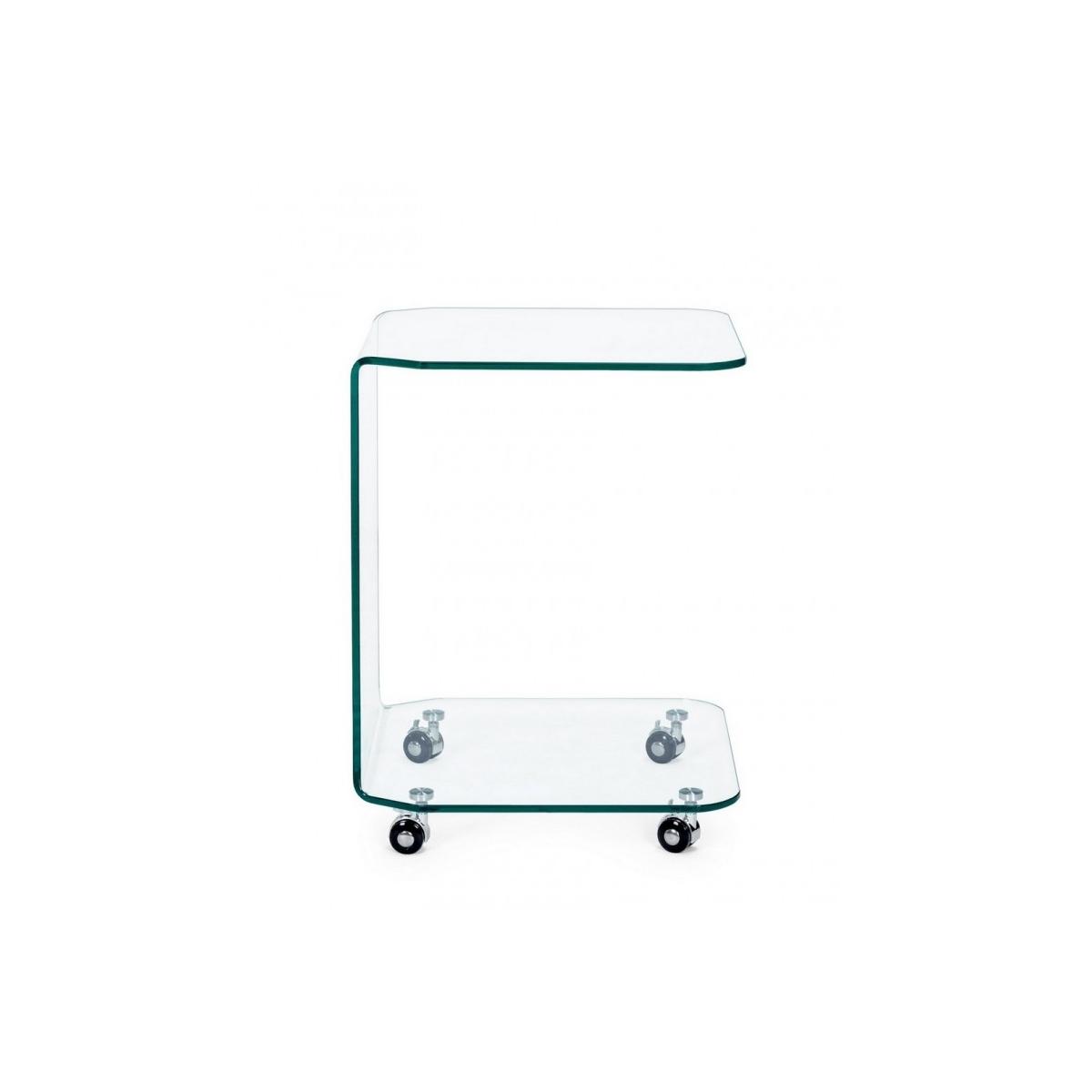 Tavolino con Ruote Iride Quadro Vt | Bizzotto