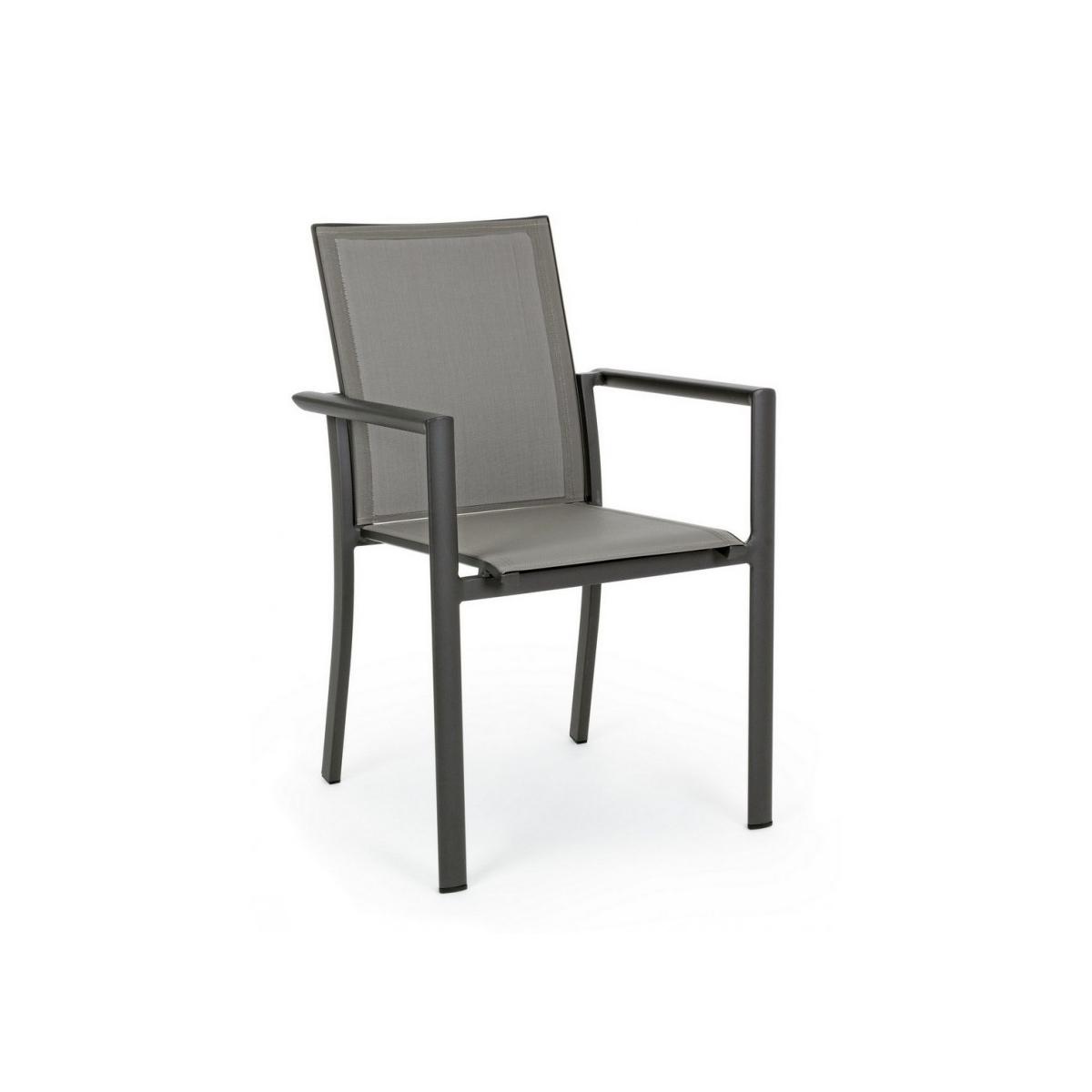 Sedia con Braccioli Konnor Antracite Cx23 | Bizzotto