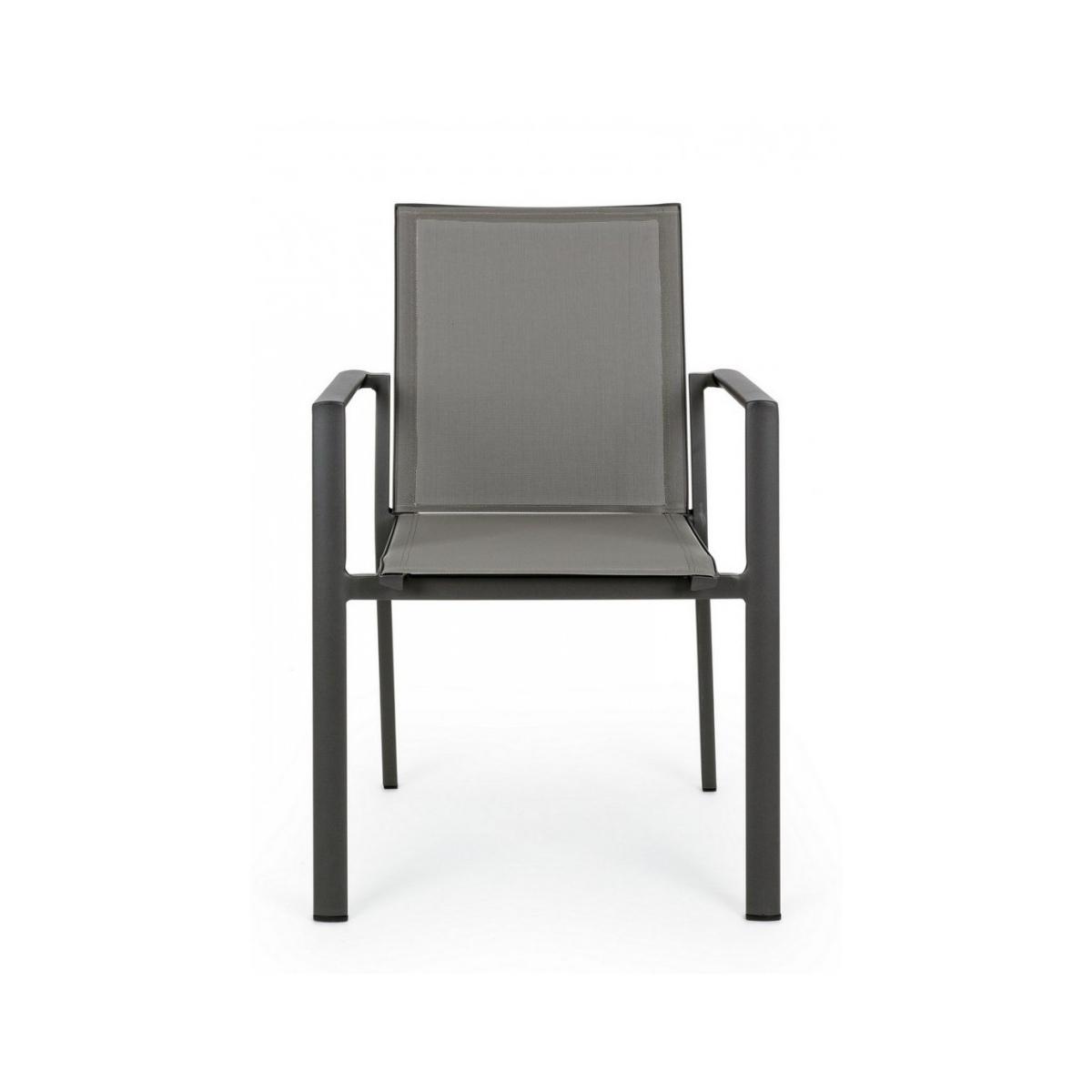 Sedia con Braccioli Konnor Antracite Cx23 | Bizzotto