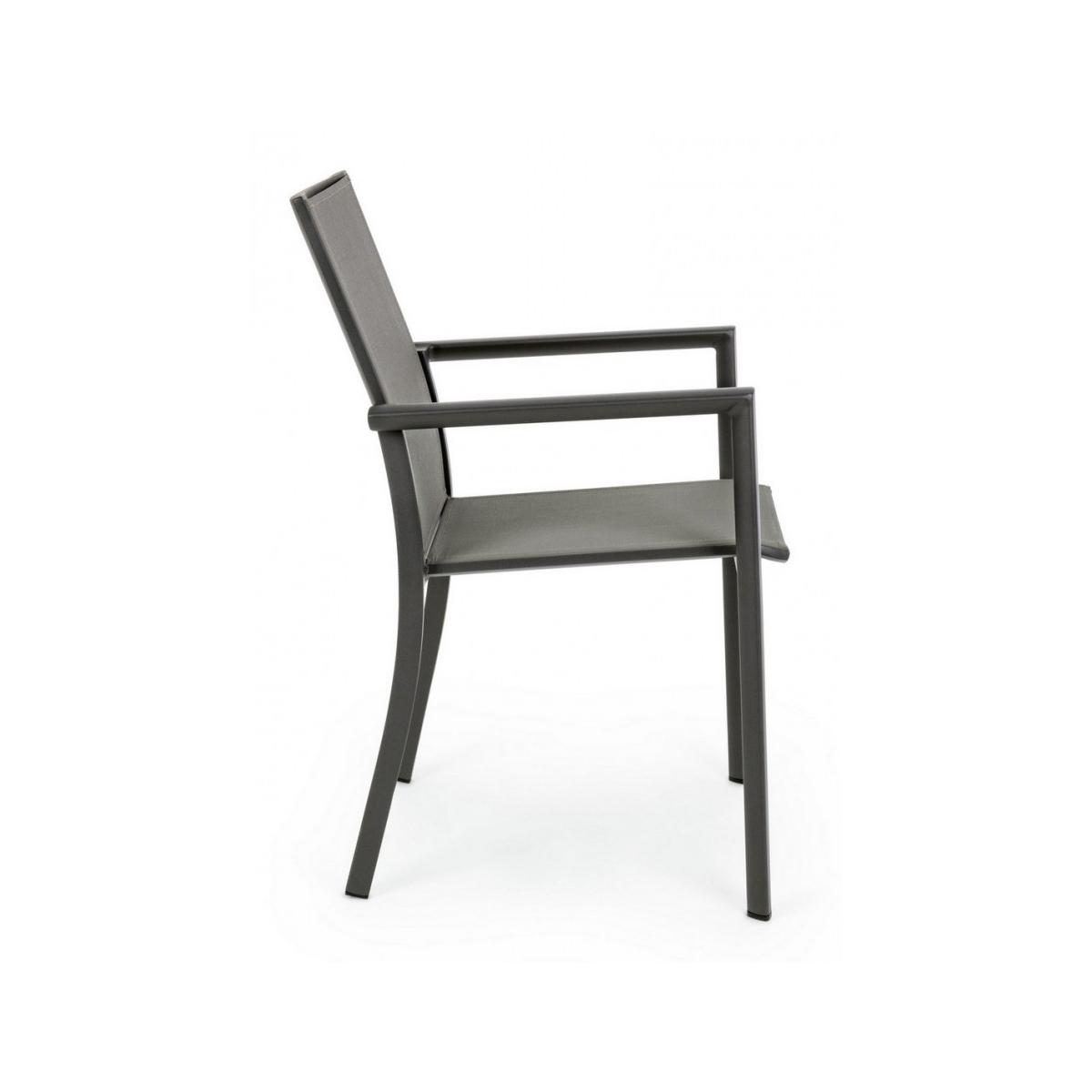 Sedia con Braccioli Konnor Antracite Cx23 | Bizzotto