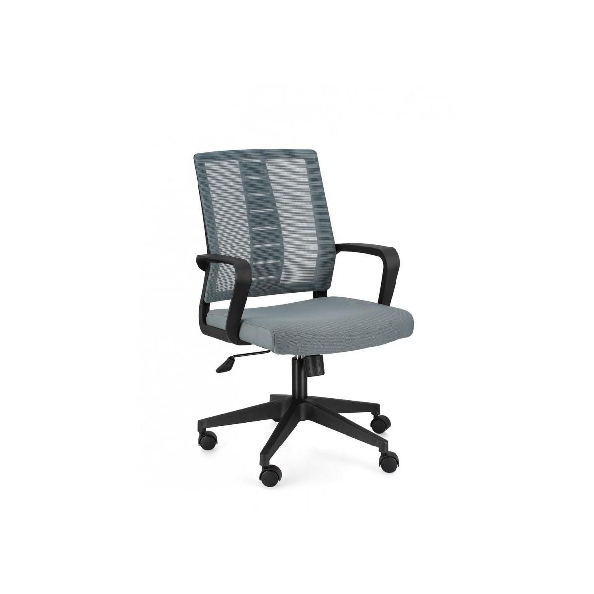 Sedia Poltrona Ufficio con Braccioli Roman Grigio Scuro | Bizzotto