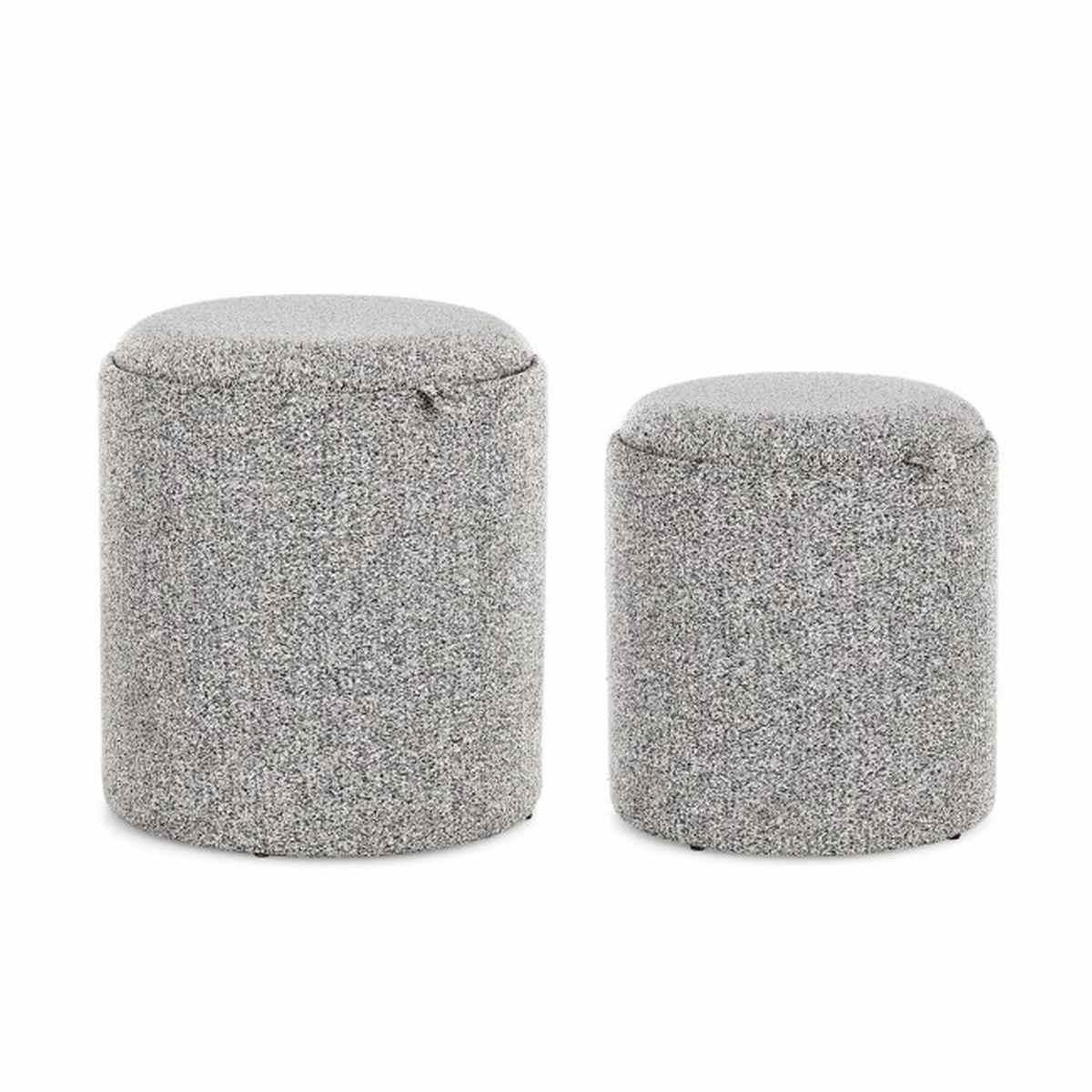 Pouf Contenitore Sasha con Vass Grigio Ch | Bizzotto