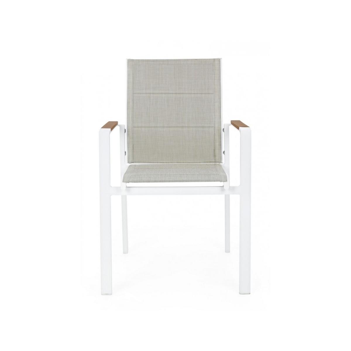 Sedia con Braccioli Kubik Bianco Sj60 | Bizzotto