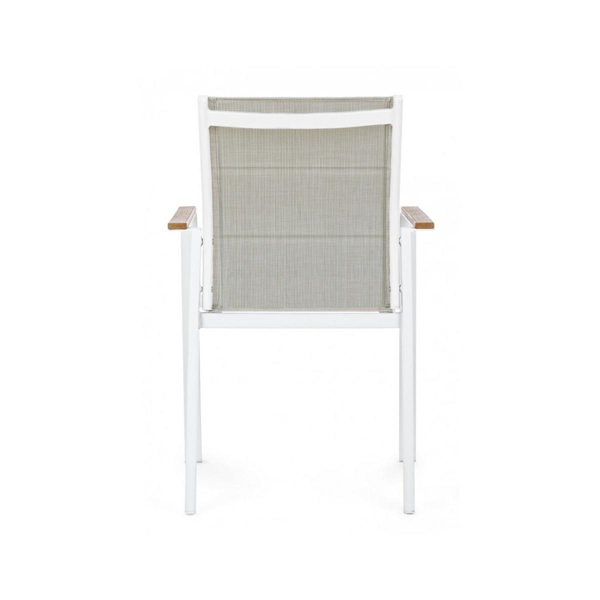 Sedia con Braccioli Kubik Bianco Sj60 | Bizzotto