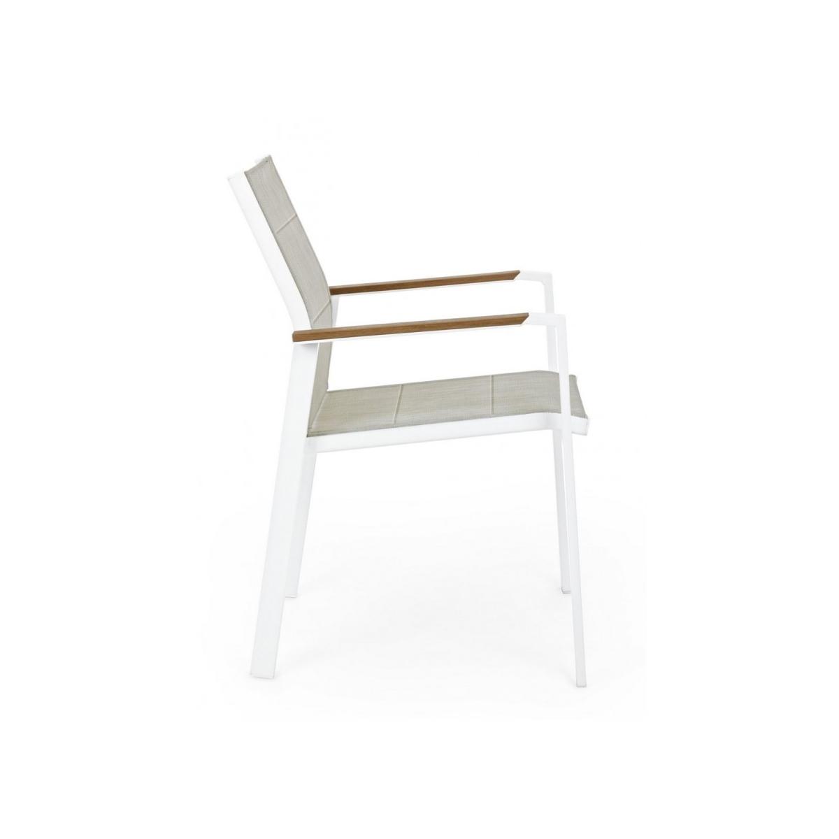 Sedia con Braccioli Kubik Bianco Sj60 | Bizzotto