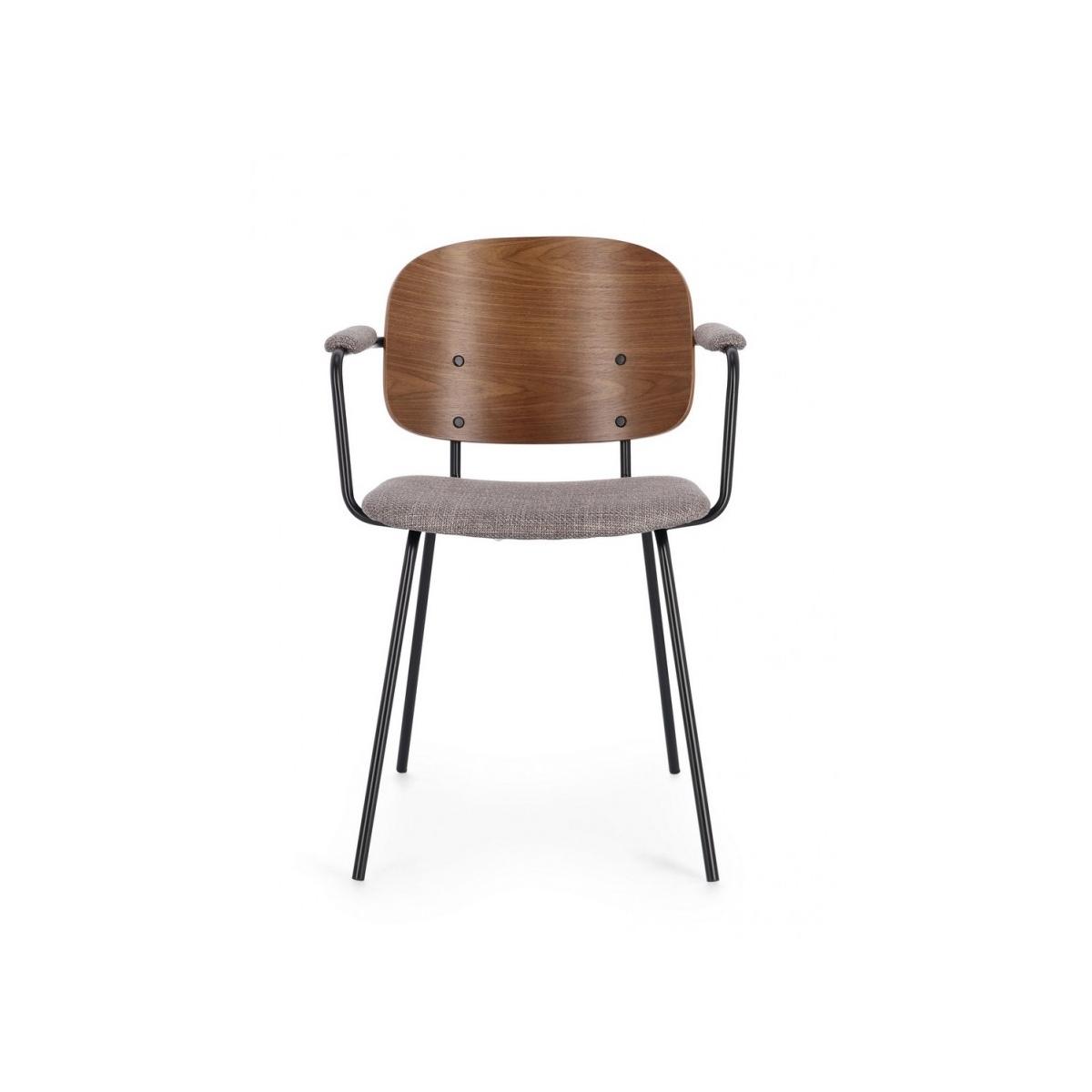 Sedia con Braccioli Sienna Grigio | Bizzotto