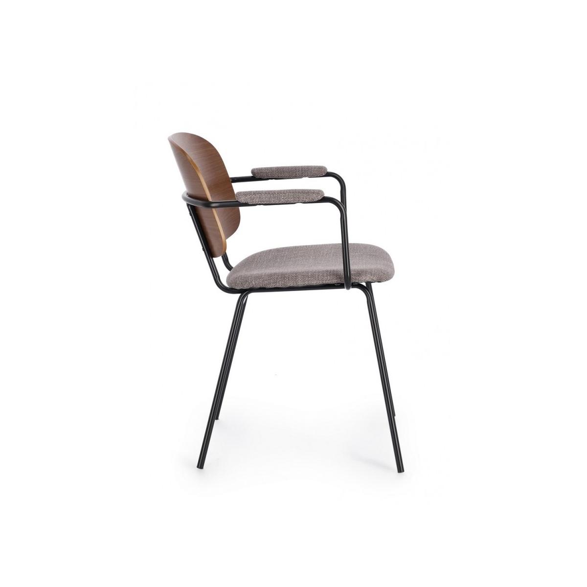 Sedia con Braccioli Sienna Grigio | Bizzotto
