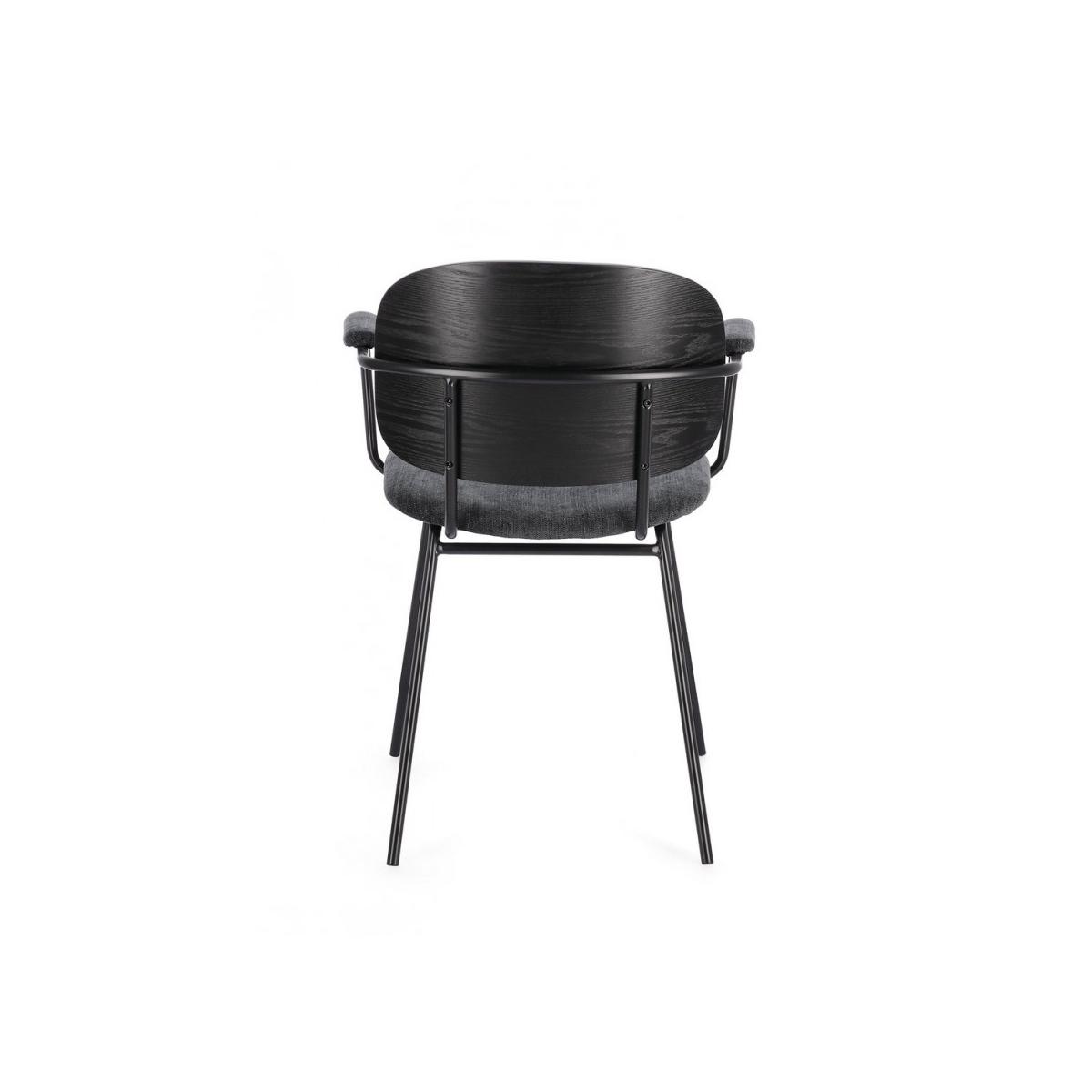 Sedia con Braccioli Sienna Grigio Scuro | Bizzotto