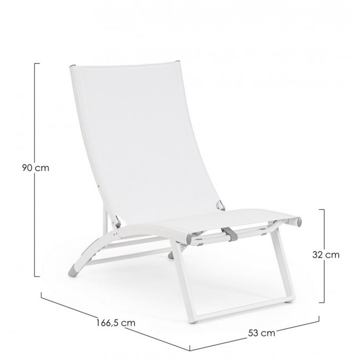 Poltrona Lounge Recl. Taylor Bianco | Bizzotto