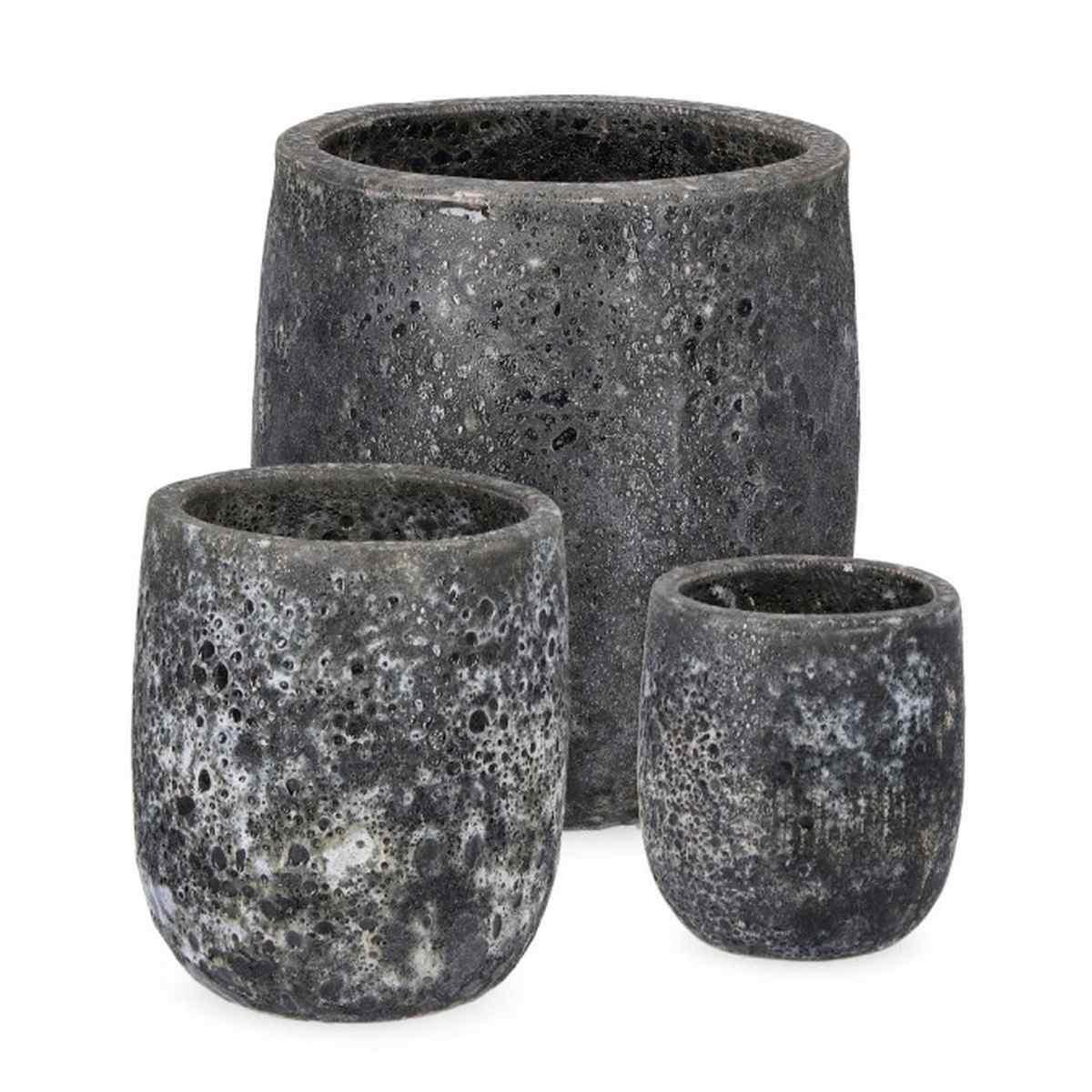 Portavaso Set pz.3 Duyen To Antracite | Bizzotto