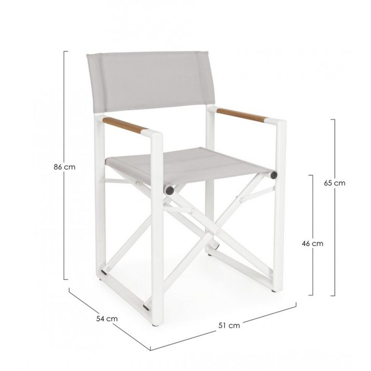 Sedia Regista Lagun Bianco Yk11 | Bizzotto