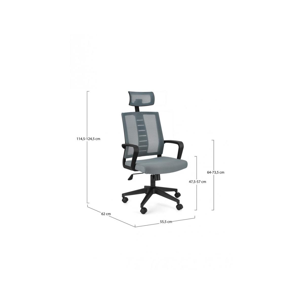 Poltrona Ufficio con Braccioli Roman Grigio Scuro | Bizzotto