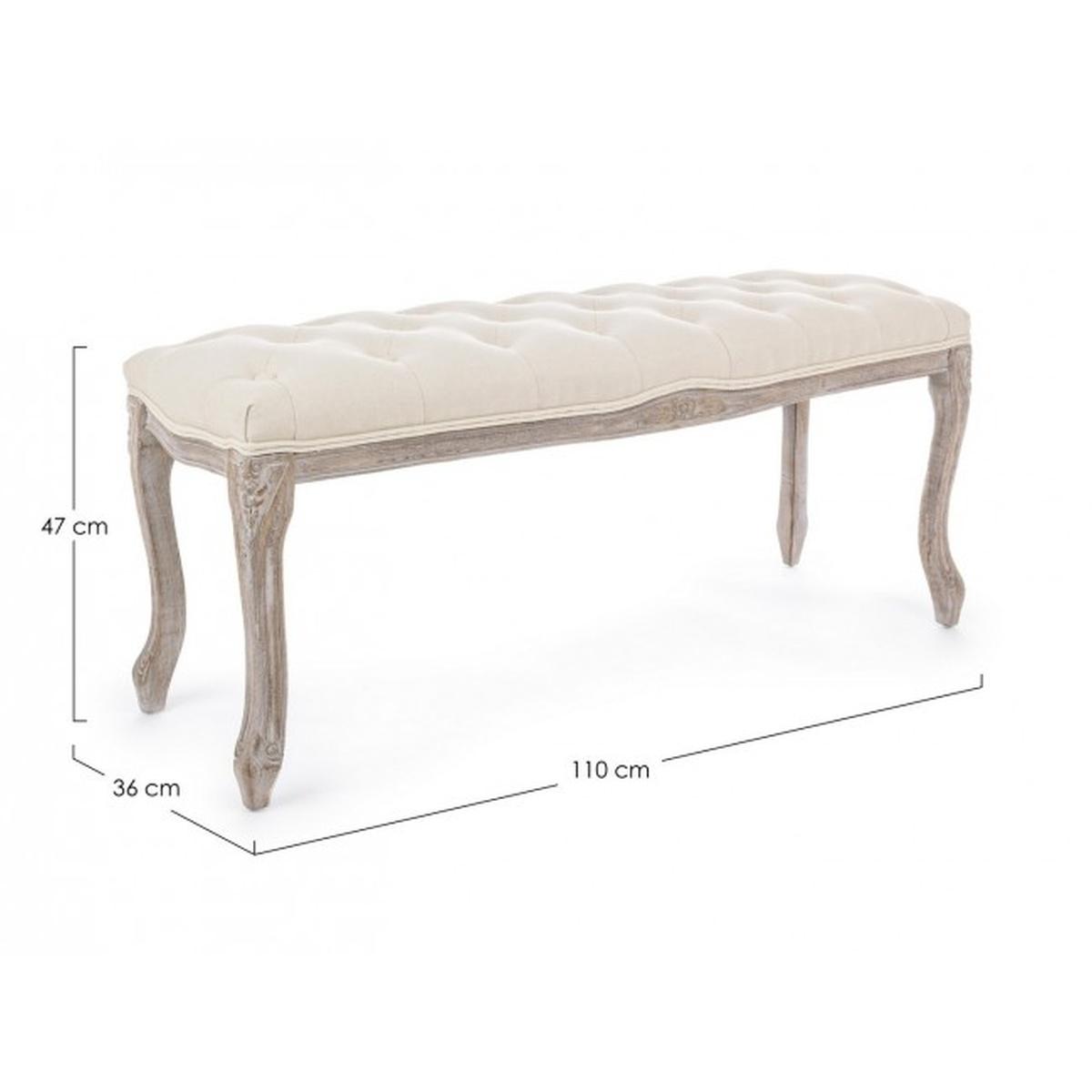 Panca Mathilde Naturale | Bizzotto