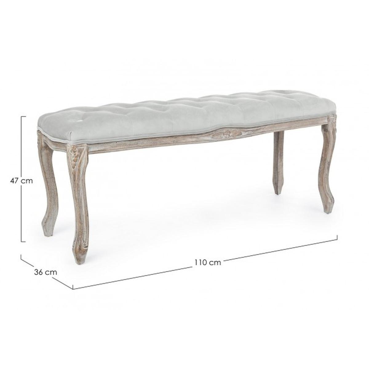 Panca Mathilde Grigio | Bizzotto