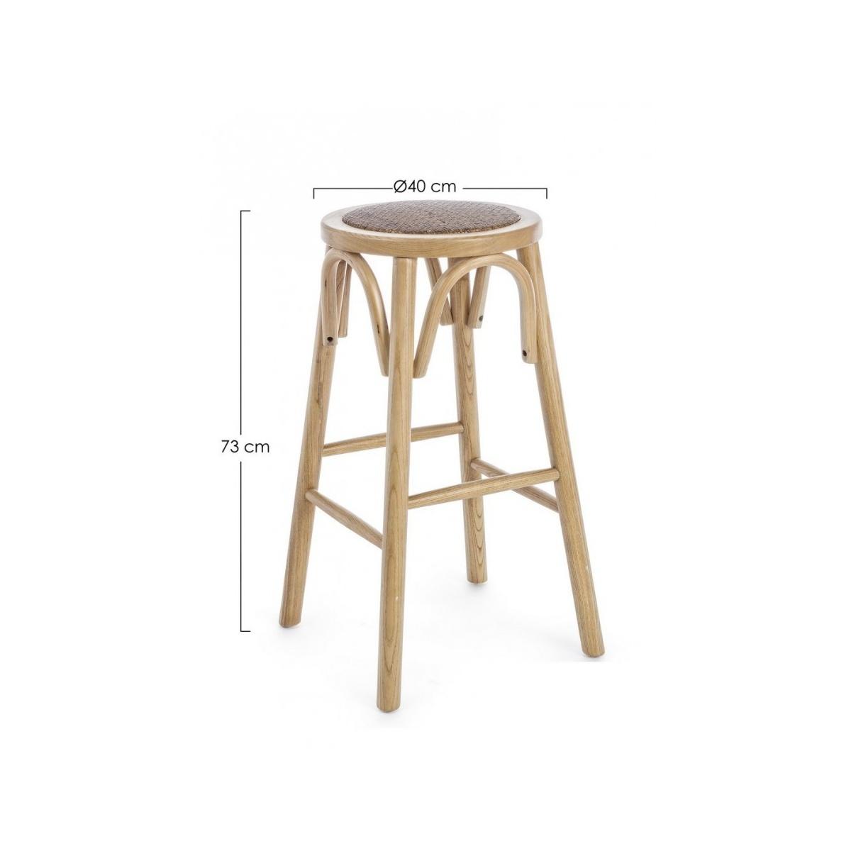 Sgabello Bar Circle Naturale | Bizzotto