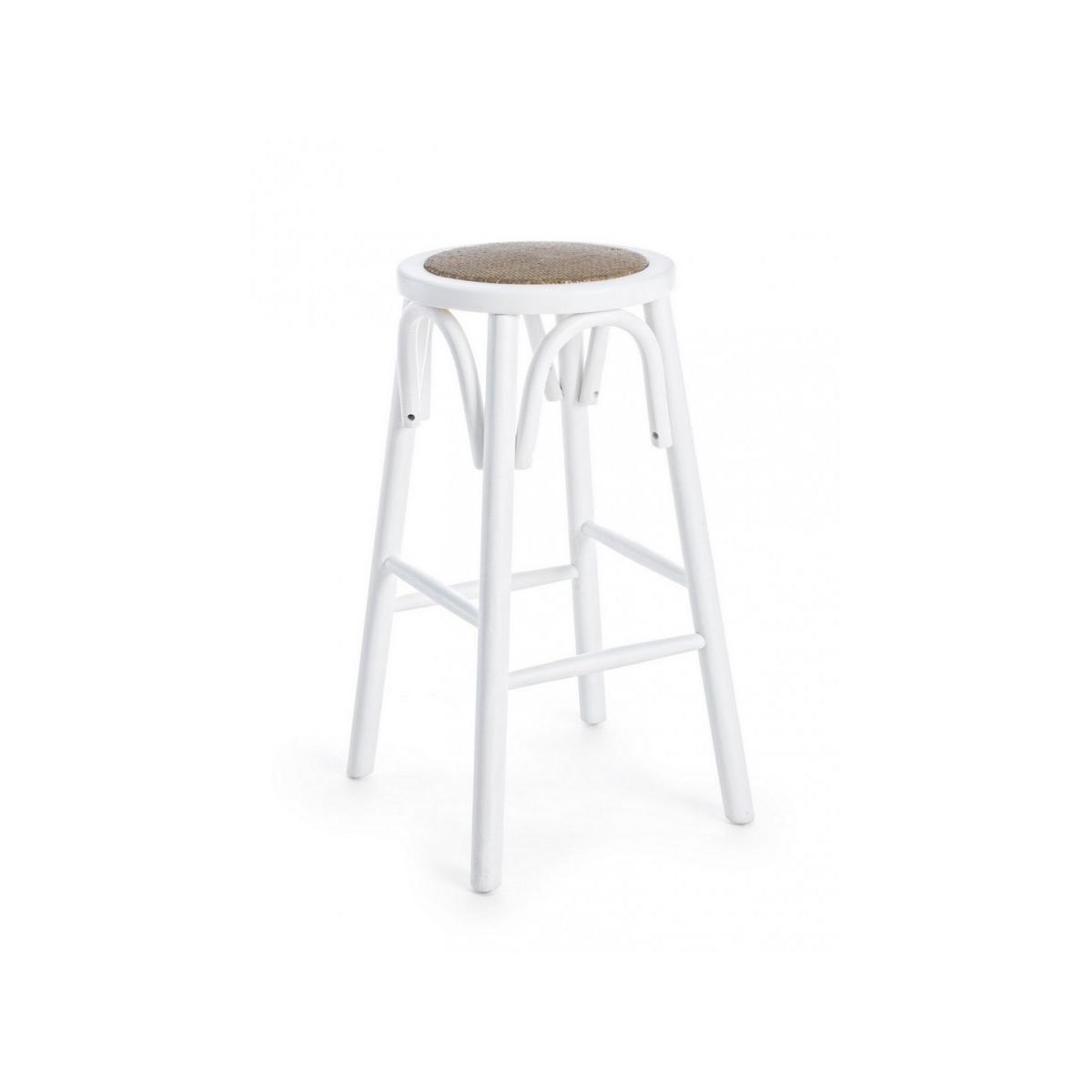 Sgabello Bar Circle Bianco | Bizzotto