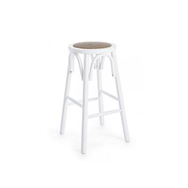 Sgabello Bar Circle Bianco | Bizzotto