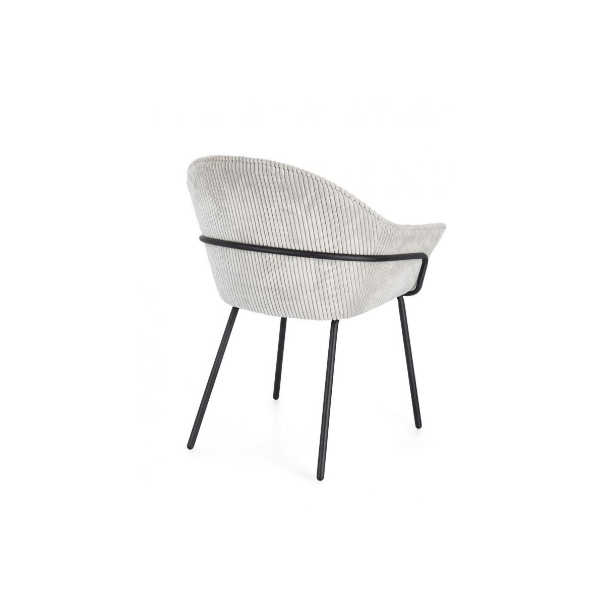 Sedia con Braccioli Cassidy Nero/Grigio Chiaro | Bizzotto