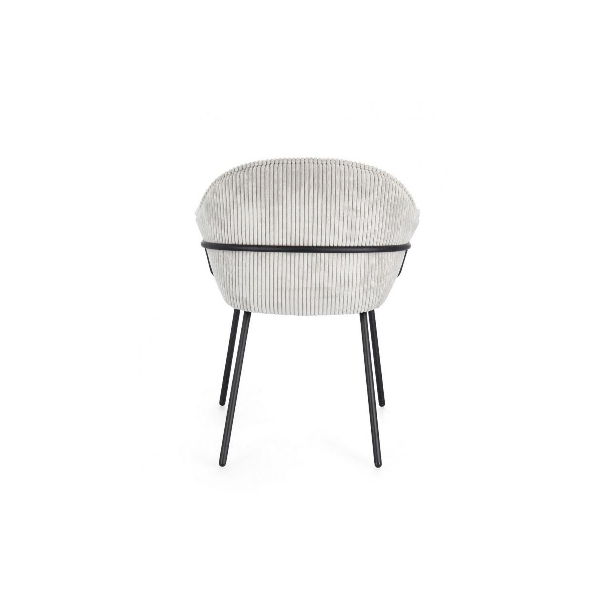 Sedia con Braccioli Cassidy Nero/Grigio Chiaro | Bizzotto