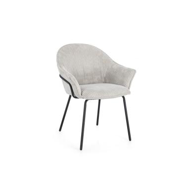 Sedia con Braccioli Cassidy Nero/Grigio Chiaro | Bizzotto