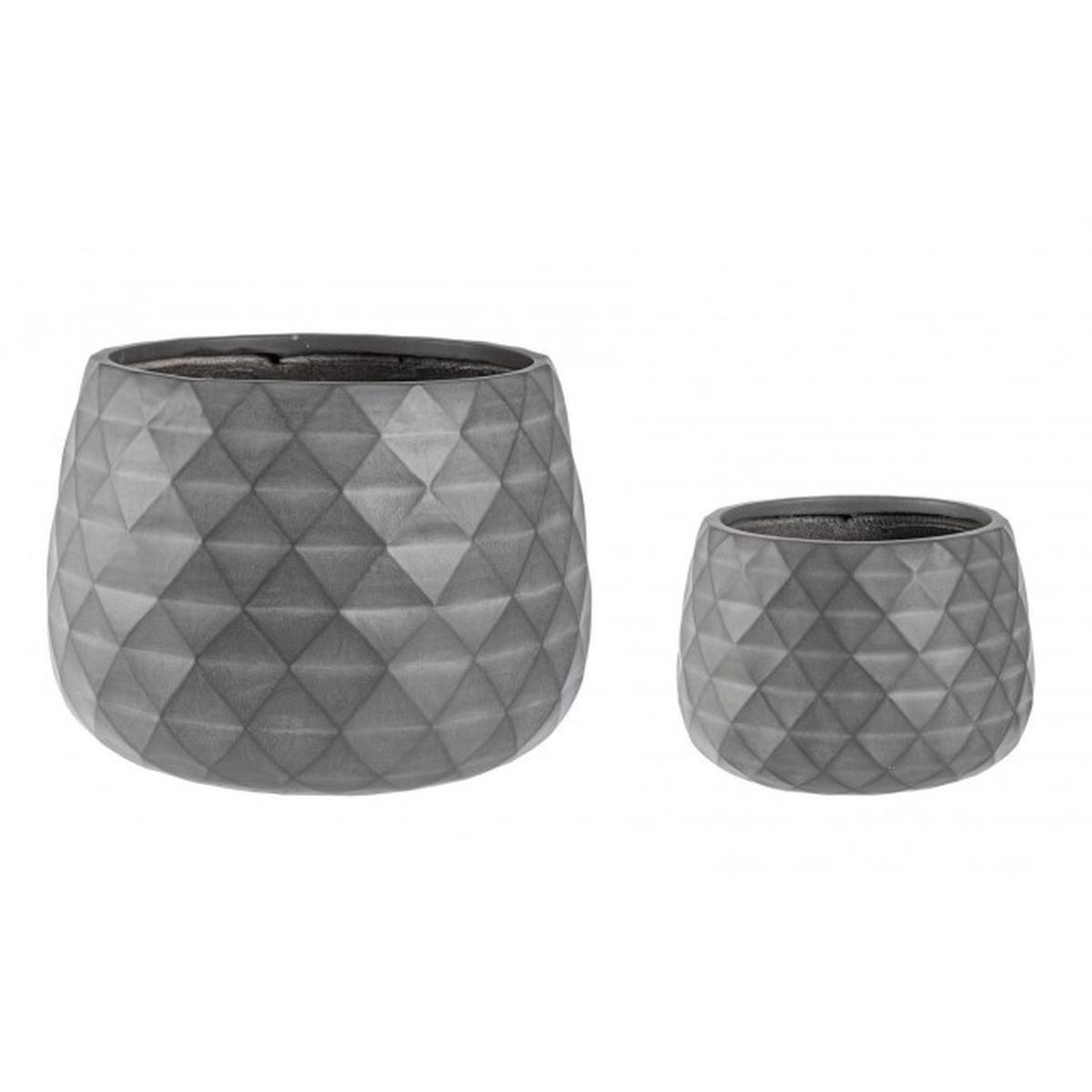Portavaso Set pz.2 Py Ramid Ciotola Antracite | Bizzotto