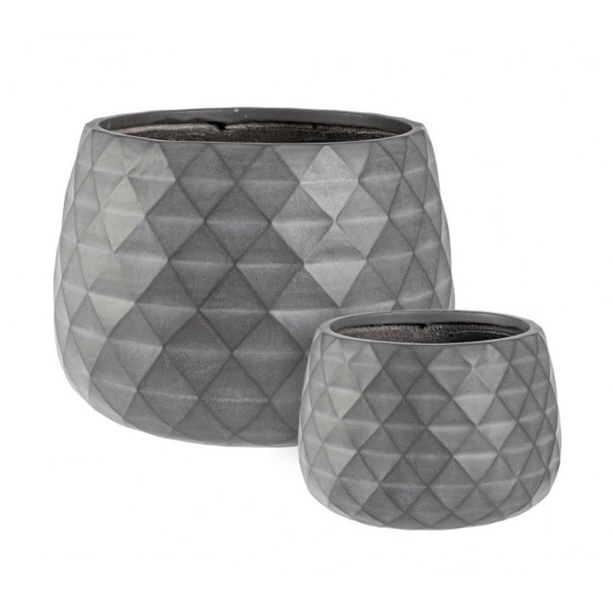 Portavaso Set pz.2 Py Ramid Ciotola Antracite | Bizzotto