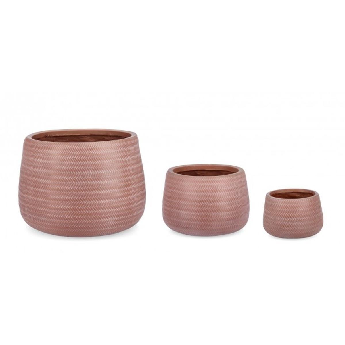 Portavaso Set pz.3 Tressage To Terracotta | Bizzotto
