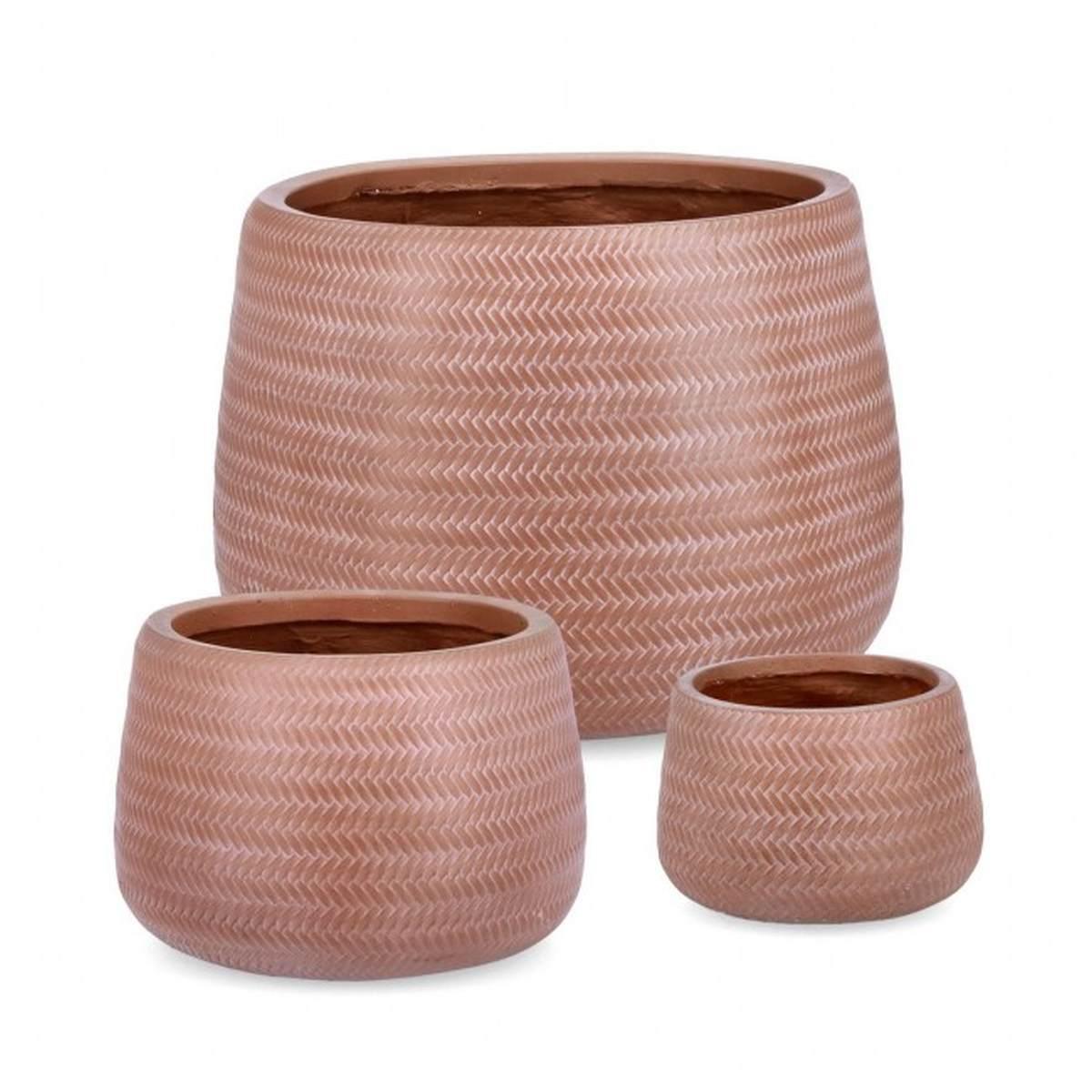 Portavaso Set pz.3 Tressage To Terracotta | Bizzotto