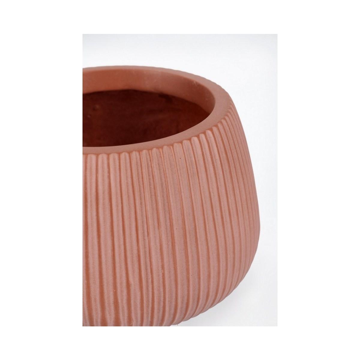 Portavaso Set pz.3 Ribbed Bomb Terracotta Alto | Bizzotto
