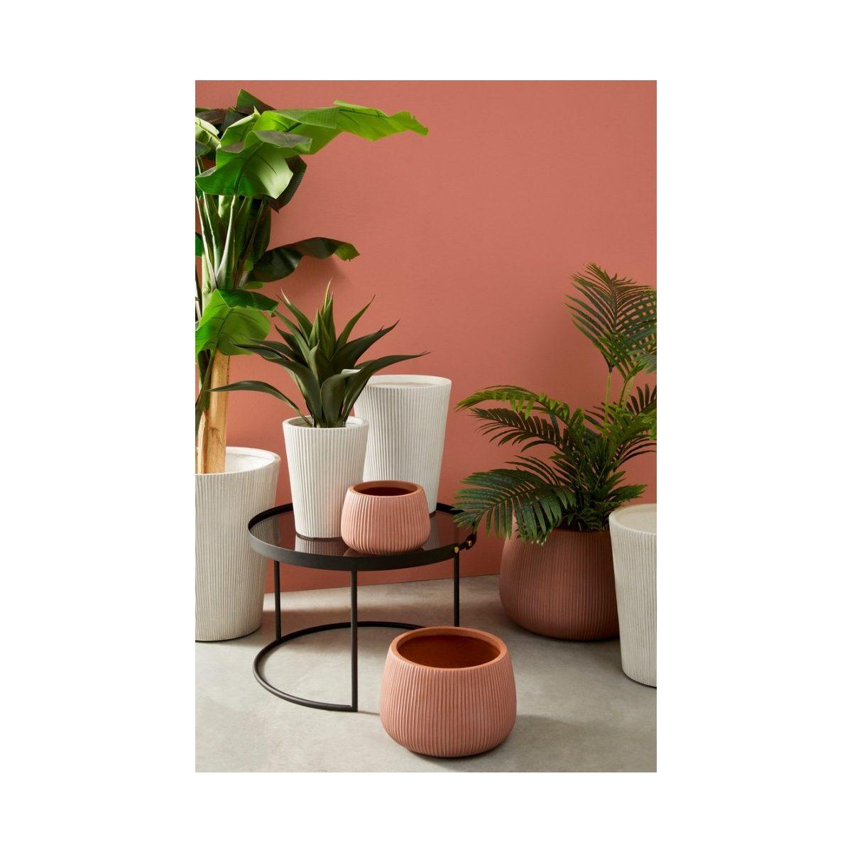 Portavaso Set pz.3 Ribbed Bomb Terracotta Alto | Bizzotto