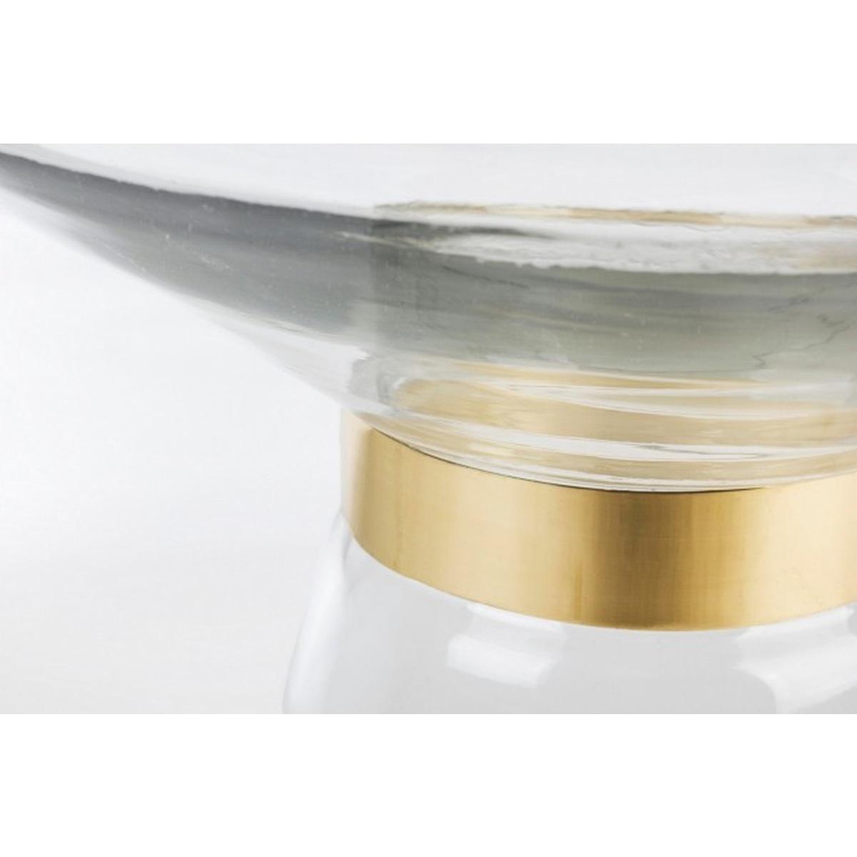 Tavolino Azmin Vetro Clear Tondo cm.Ã?36 | Bizzotto