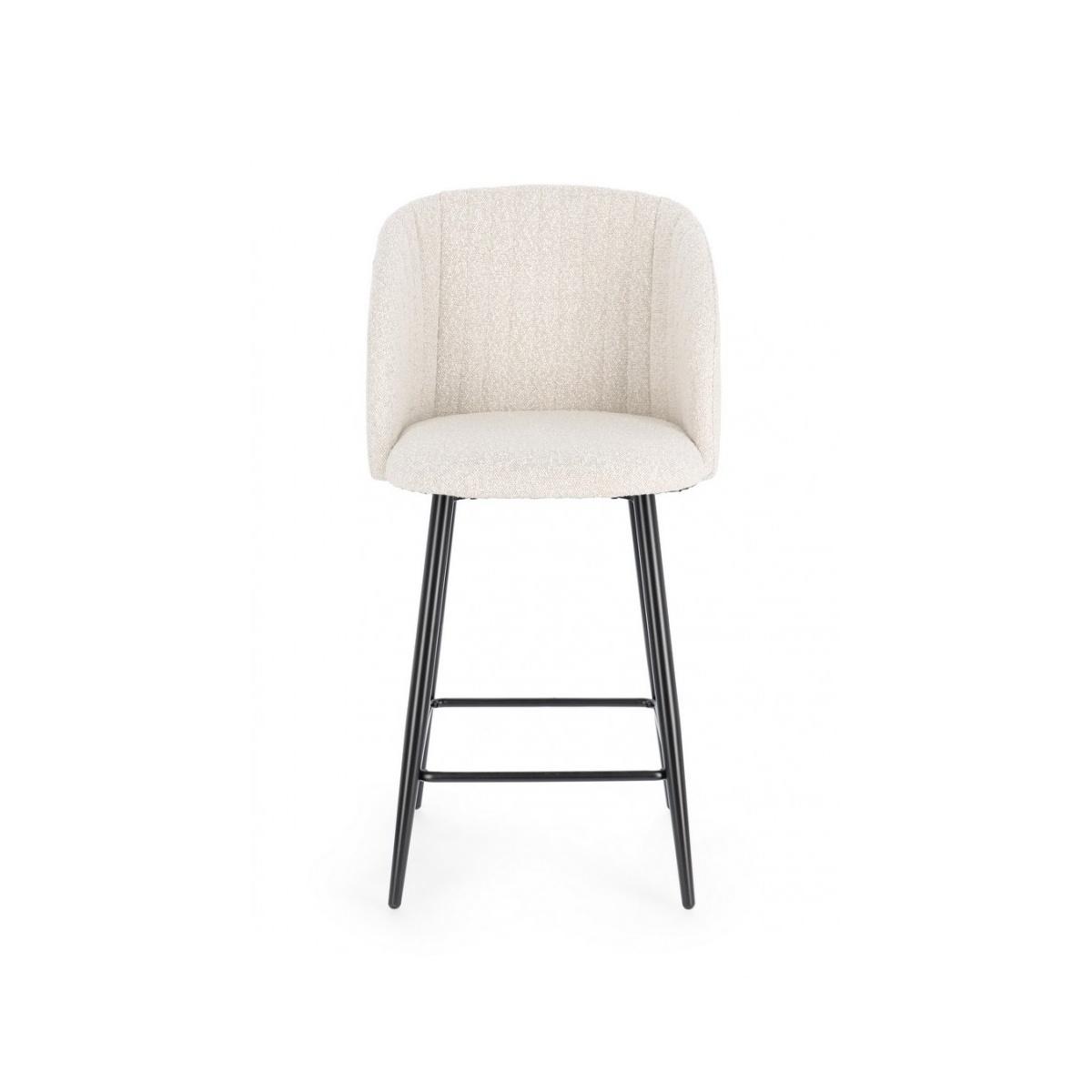 Sgabello Cucina Queen Nero/Avorio | Bizzotto