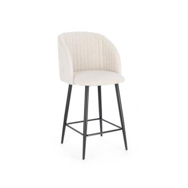 Sgabello Cucina Queen Nero/Avorio | Bizzotto