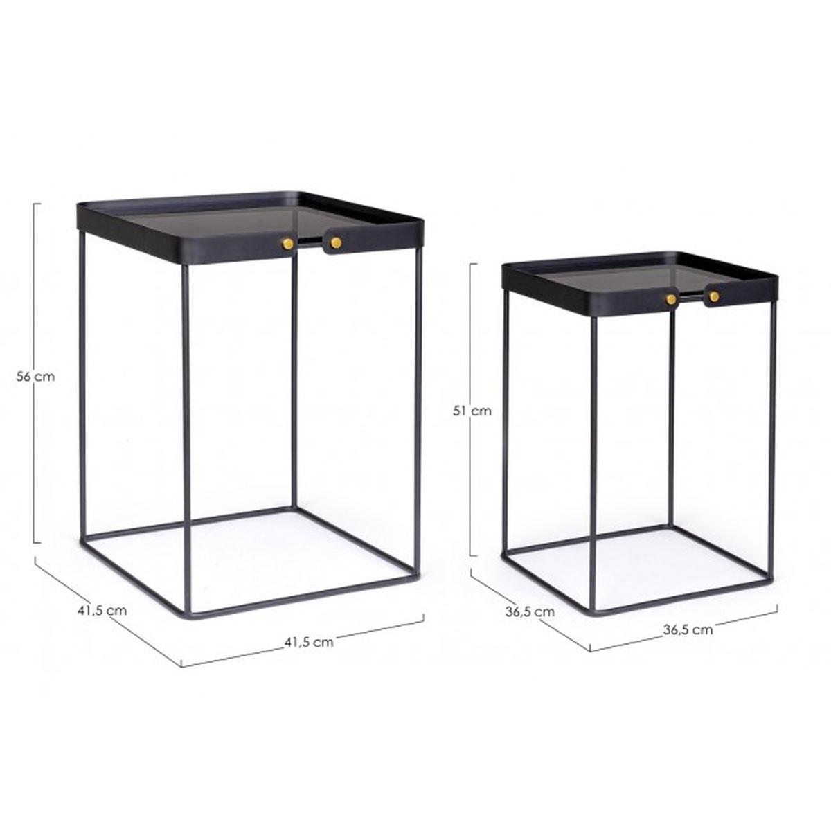 Tavolino Set pz.2 Zeina Quadro J89 | Bizzotto