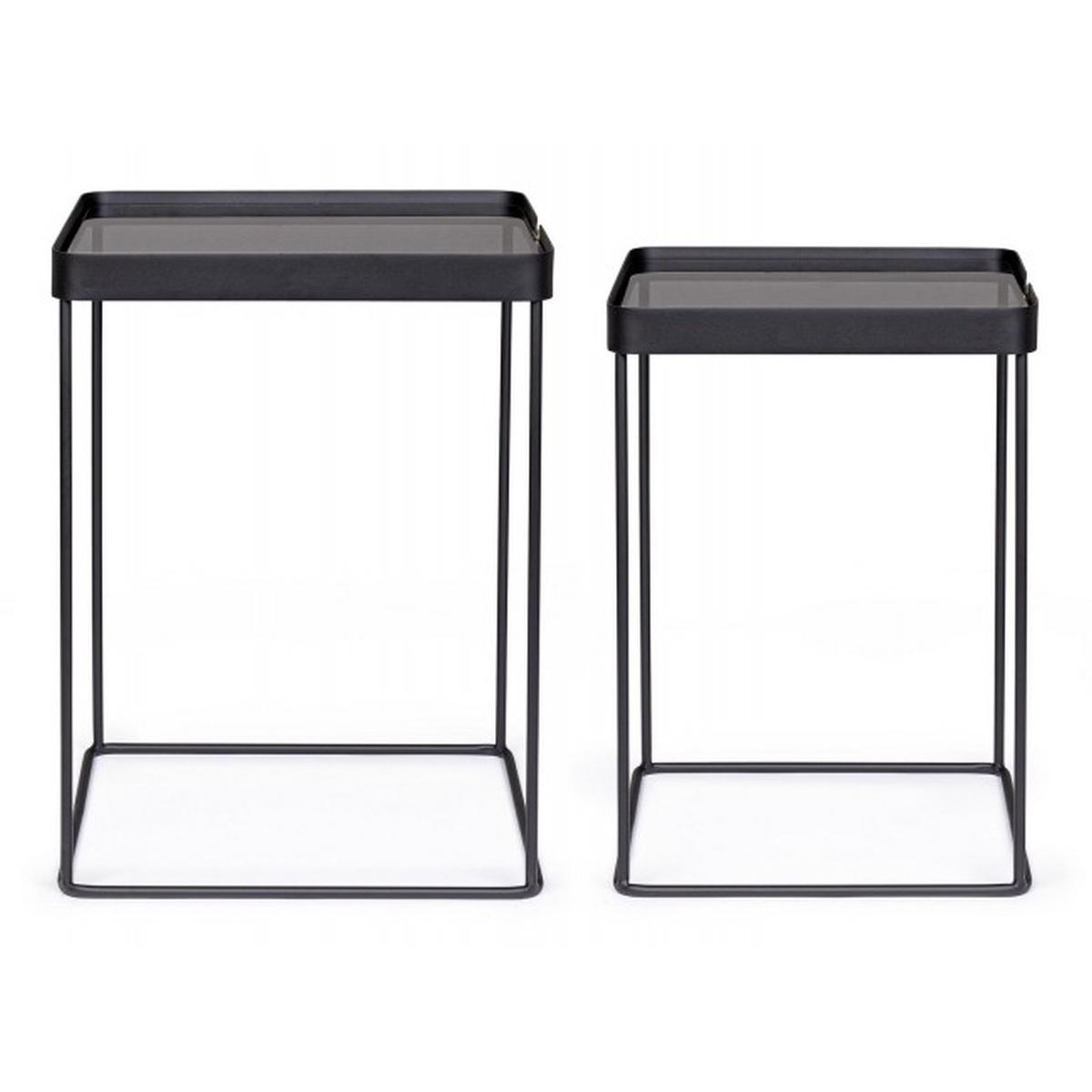 Tavolino Set pz.2 Zeina Quadro J89 | Bizzotto