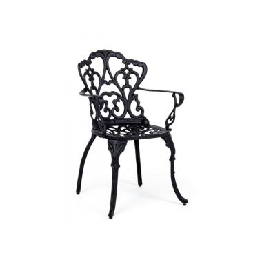 Sedia con Braccioli Victoria Antracite | Bizzotto