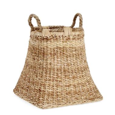 Cesto 2 Manici Thiara Quadro Naturale 50x54H | Bizzotto