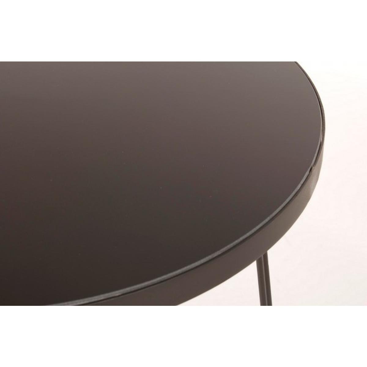 Tavolino Zaira Nero Tondo cm.Ã?50 | Bizzotto